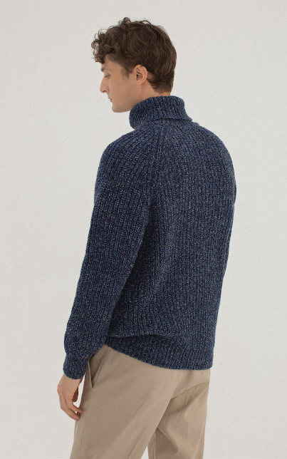 Hygge wool sweater for men, merino wool turtleneck