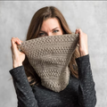 Handcrafted Crochet Cowl in Brown – Elegant Winter Neck Warmer