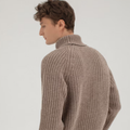 Light blend of natural merino wool sweater for men